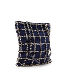 Chanel Chain Frame CC Charm Shopping Tote Suede