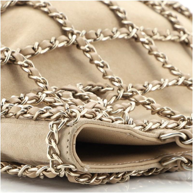 Women's or Men's Chanel Chain Frame CC Charm Shopping Tote Suede