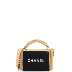Chanel Chain Handle Boy Flap Bag Quilted Calfskin Small