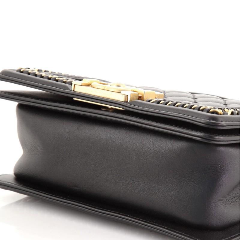 Chanel Chain Handle Boy Flap Bag Gestepptes Kalbsleder Klein 2