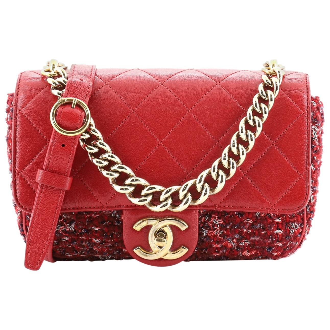 Chanel Kelly Mademoiselle Lock Top Handle Bag Quilted Glazed Calfskin East  West at 1stDibs