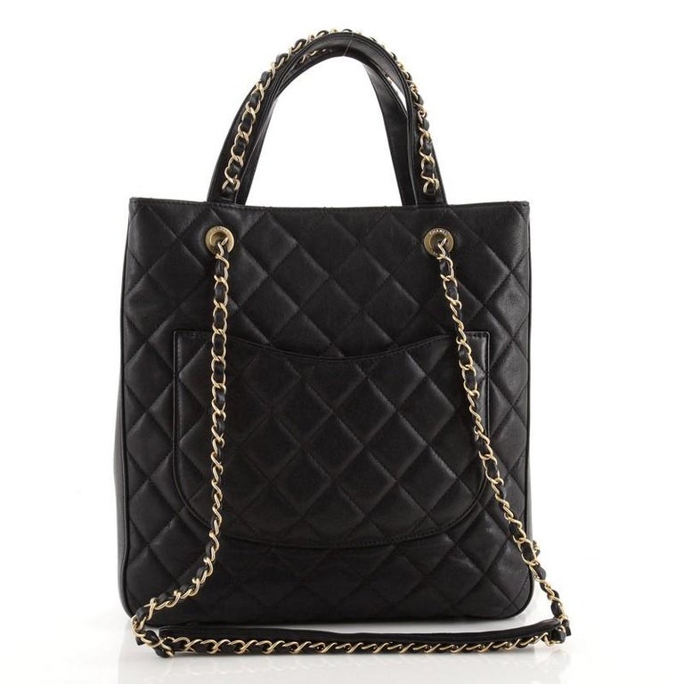 Chanel Chain Infinity Shopping Tote Quilted Lambskin Large