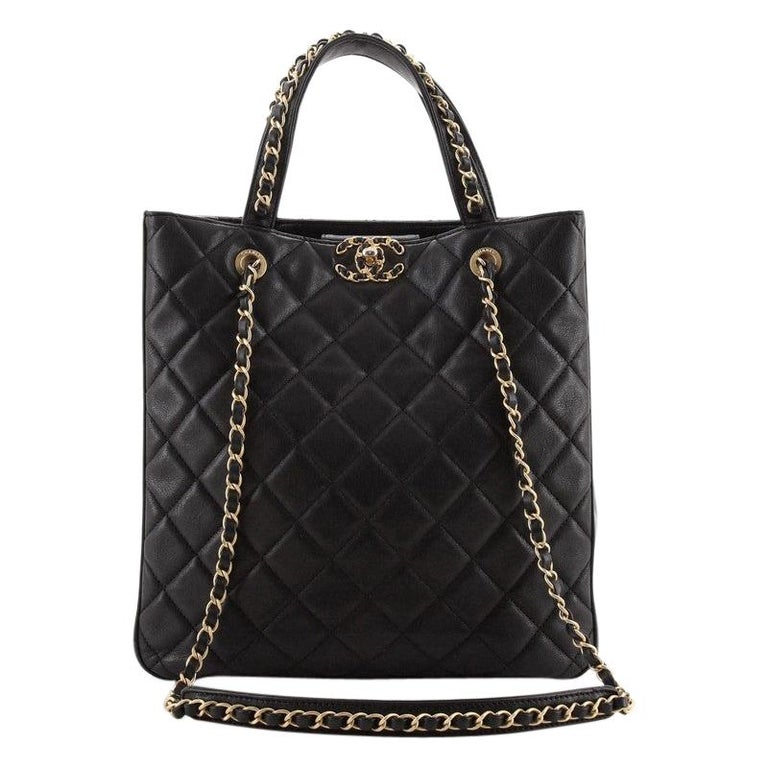Chanel Chain Infinity Shopping Tote Quilted Lambskin Large at 1stDibs   chanel chain infinity top handle bag, chanel chain shopping tote, chanel  infinity handle bag