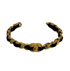 Chanel Chain leather Detail Bracelet