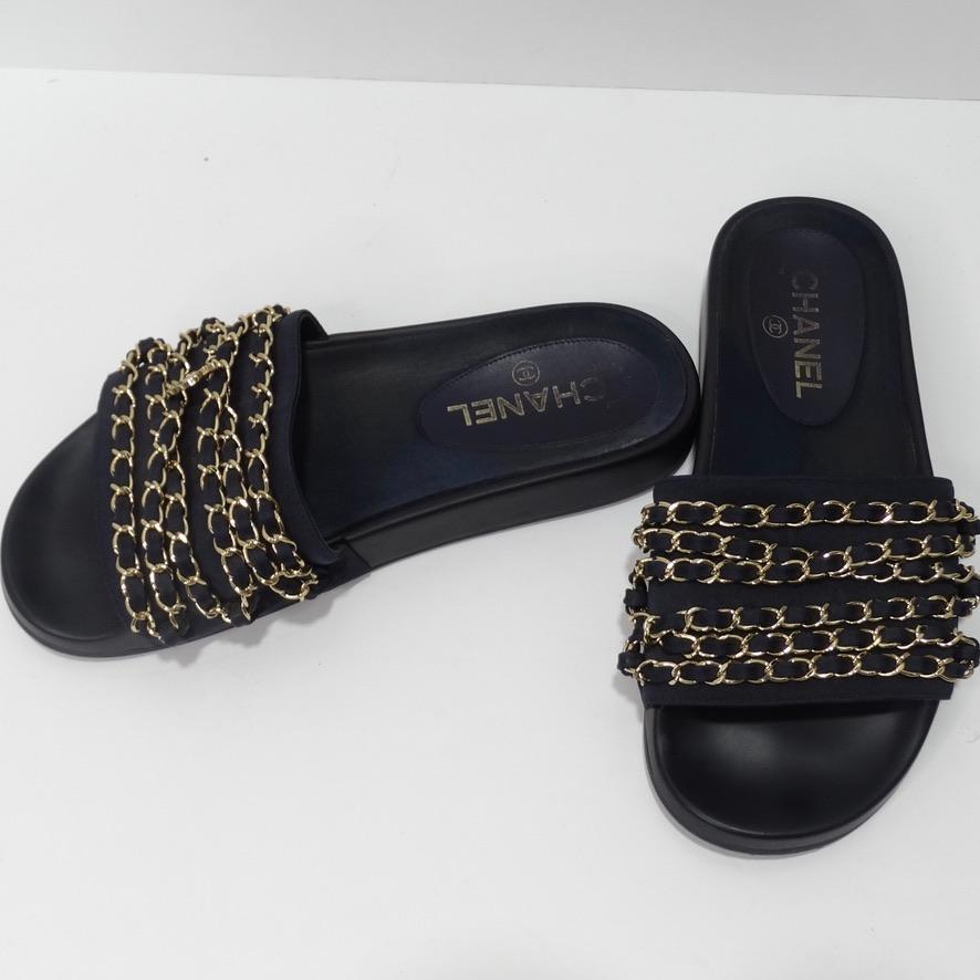 Women's Chanel Chain Link Slides