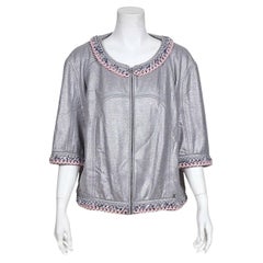Chaqueta bomber con ribete de eslabones de Chanel 40 FR