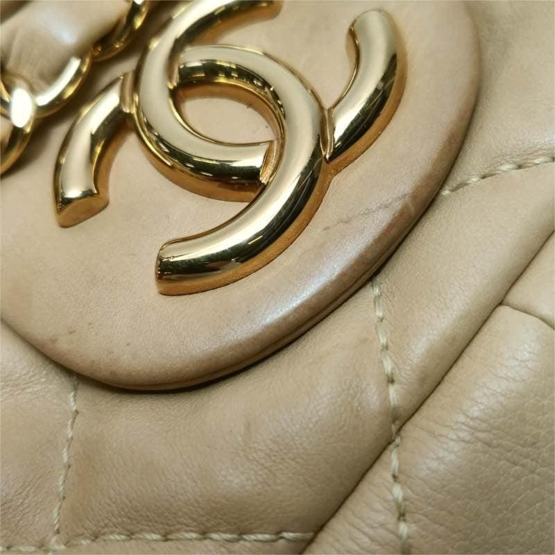 Chanel Chain Me Chain Around Medium Flap Bag Beige Calfskin Leather, 2011 8