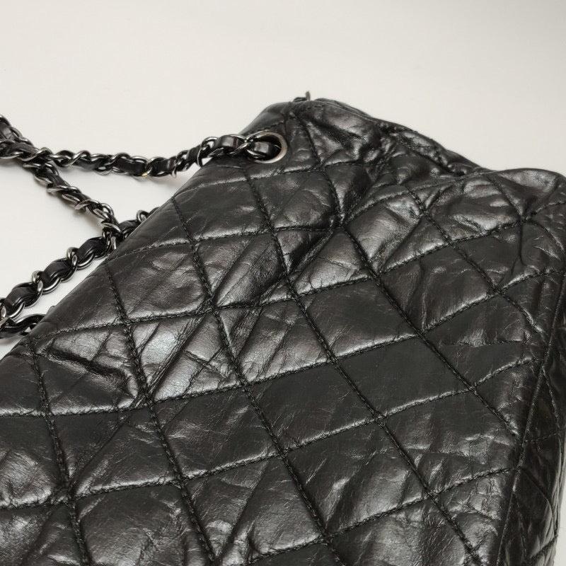 Chanel Chain Me Chain Around Medium Flap Bag Shiny Black Calfskin Leather, 2012 10