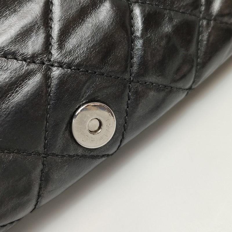 Chanel Chain Me Chain Around Medium Flap Bag Shiny Black Calfskin Leather, 2012 5