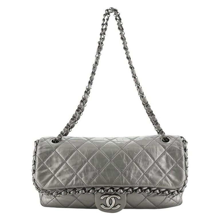 Chanel Chain Me Flap Bag Quilted Calfskin Jumbo at 1stDibs | chanel chain  me bag, chanel chain me tote
