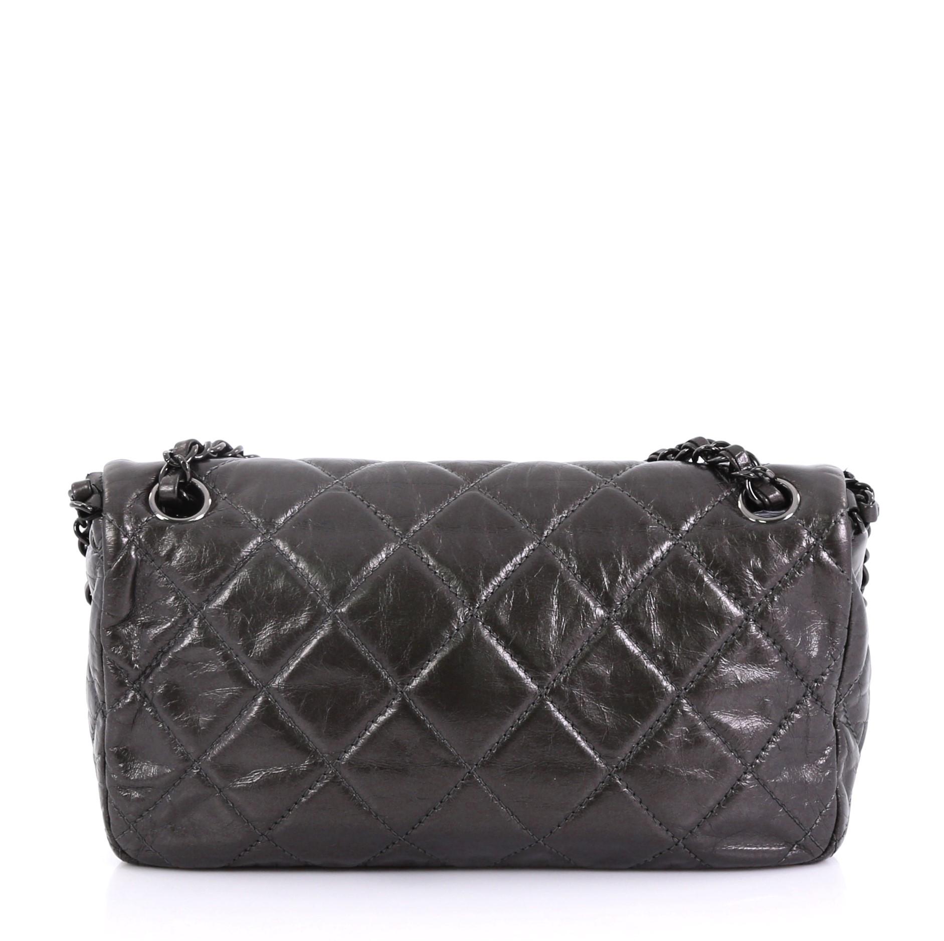 Chanel Chain Me Flap Bag Quilted Calfskin Medium In Good Condition In NY, NY