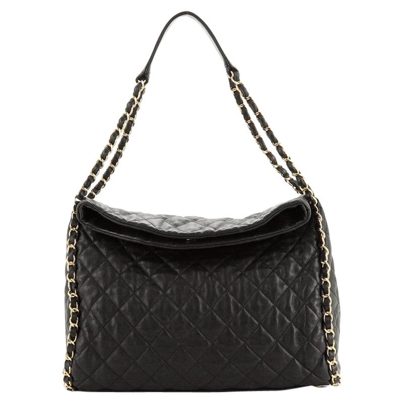 Chanel Chain Me Hobo Quilted Leather Large