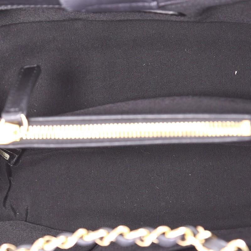 Black Chanel Chain Me Tote Quilted Calfskin Small