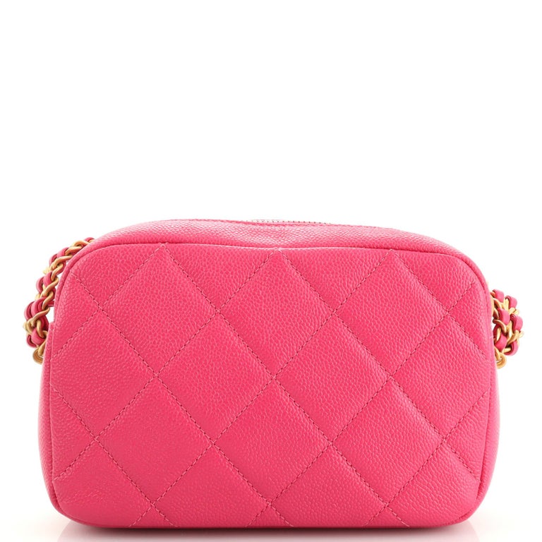 Chanel Chain Melody Camera Bag Quilted Caviar Small at 1stDibs