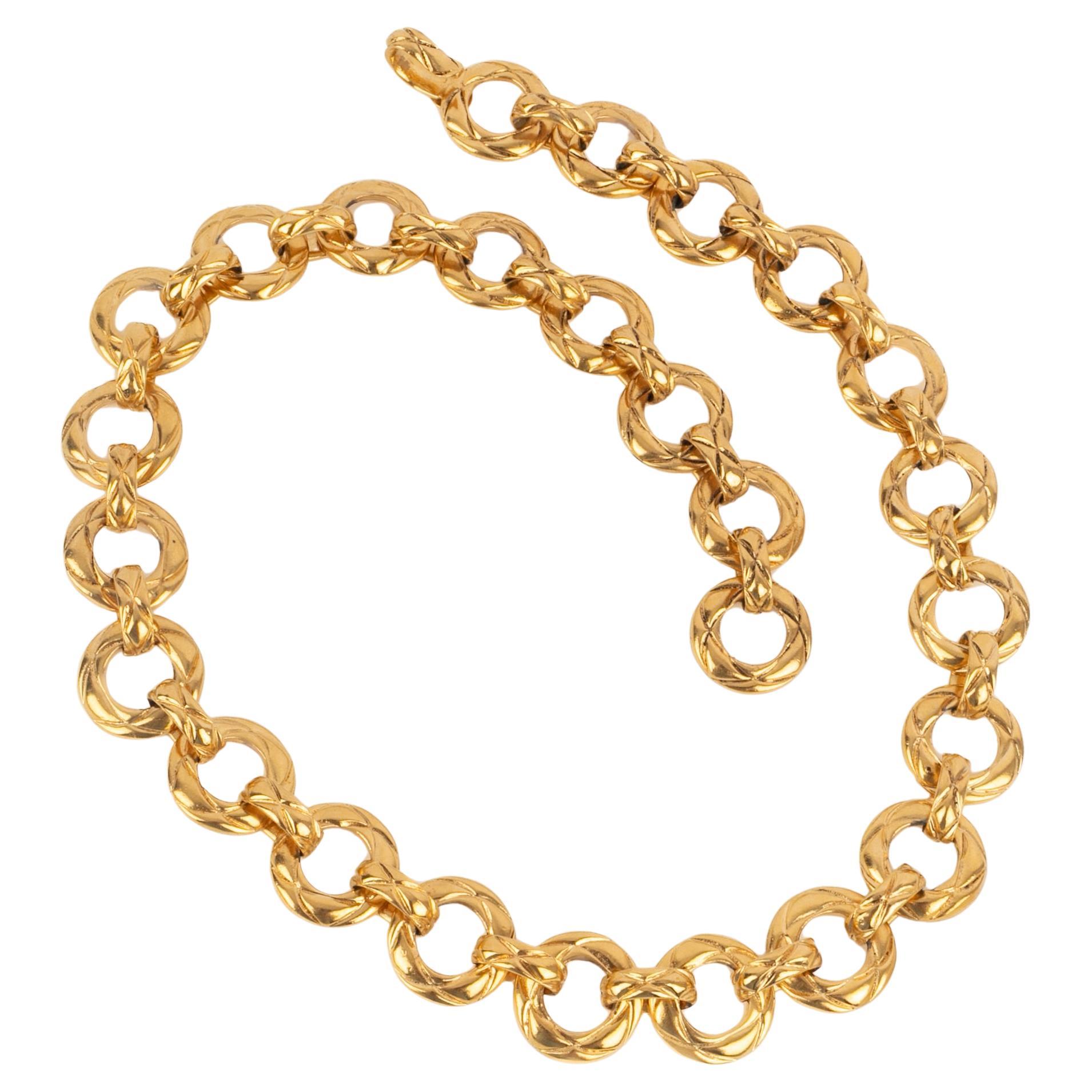 Collar de cadena Chanel años 90 en venta