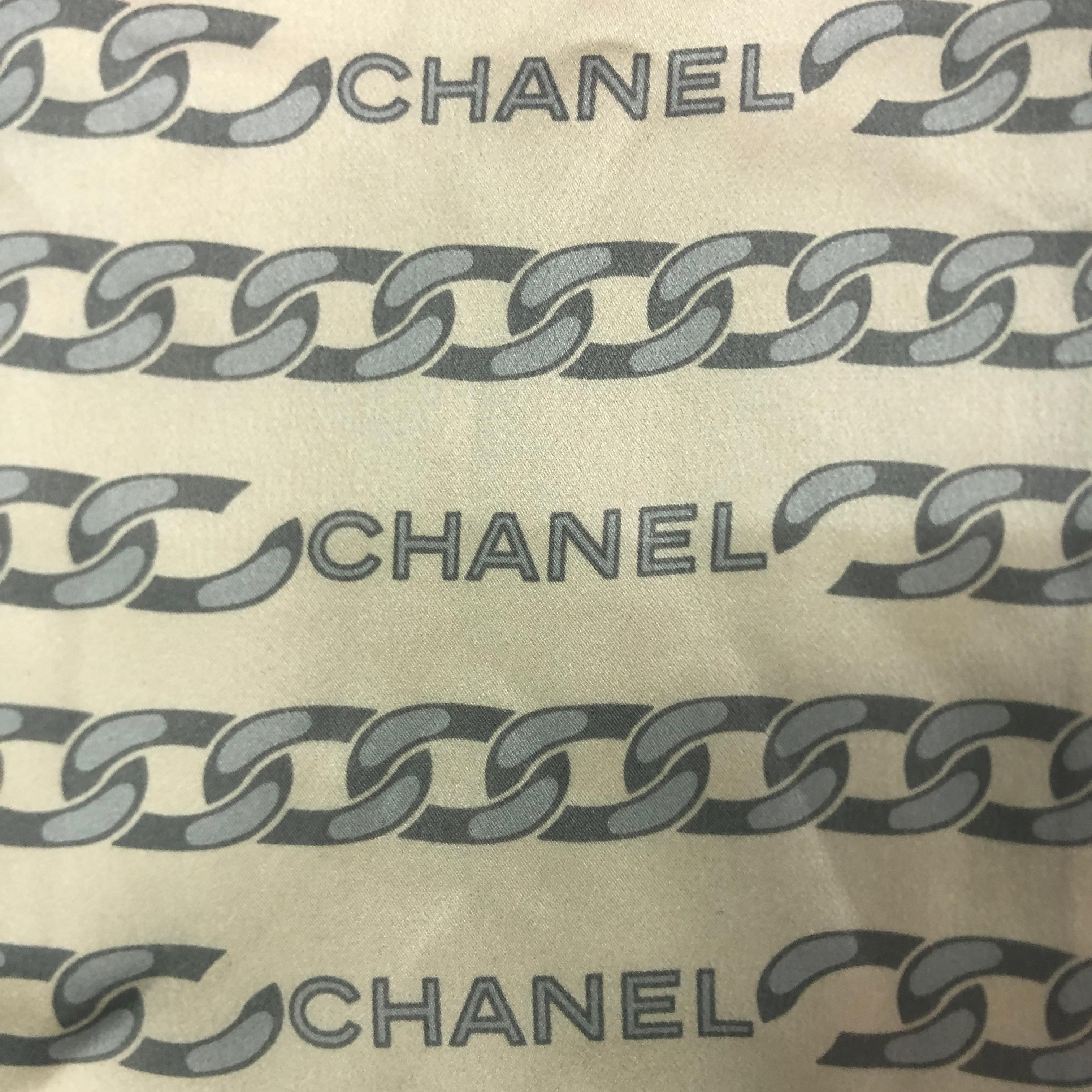 chanel scarf brown