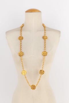Chanel Kette-Halskette mit runden Medaillons, 1993