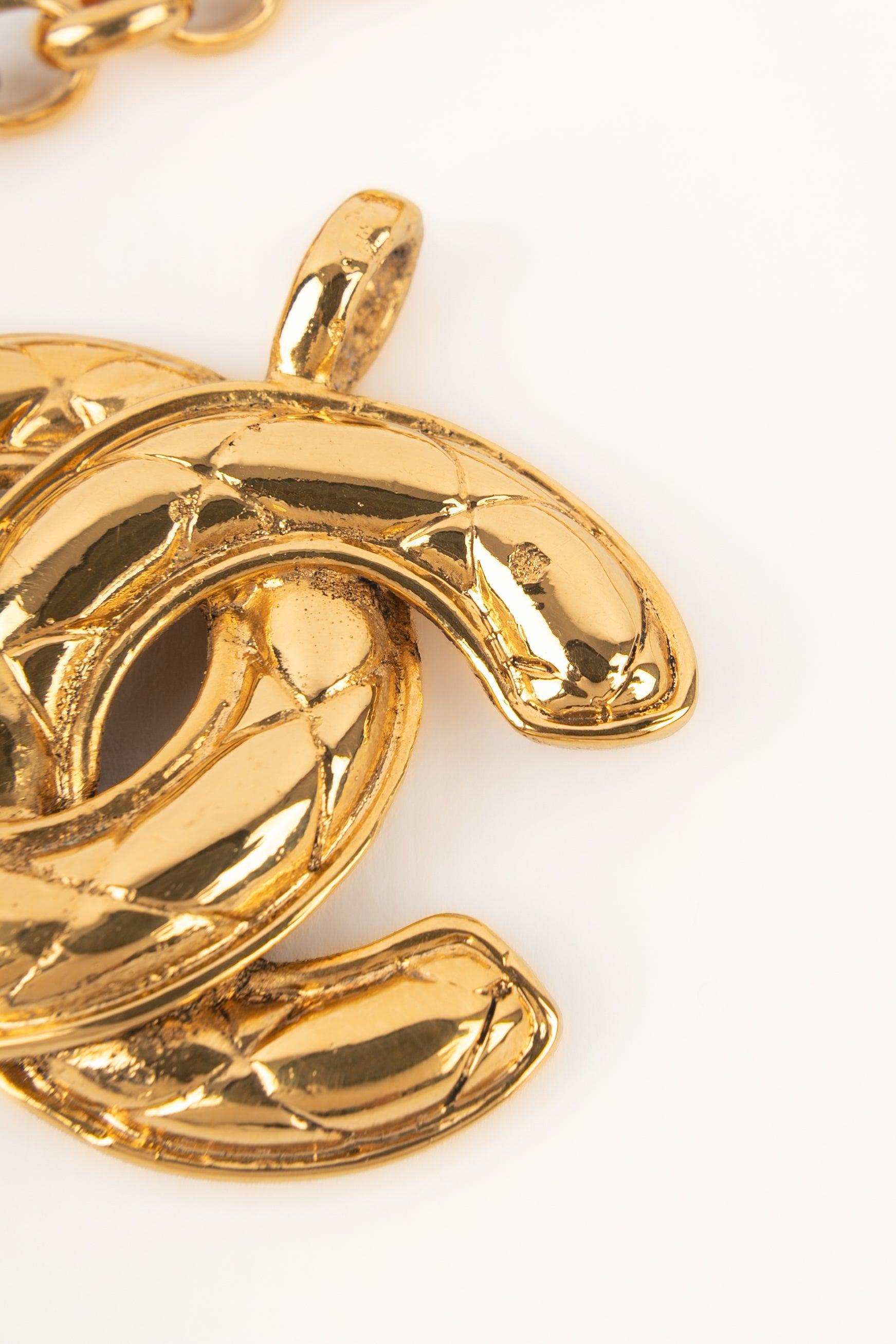 Chanel Chain Pendant Necklace with CC Logo 1