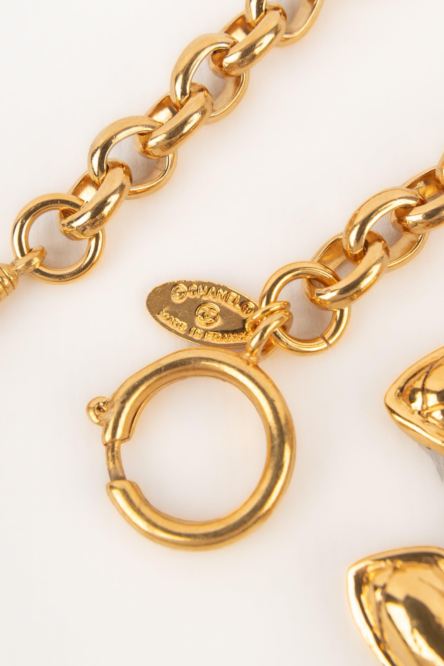Chanel Chain Pendant Necklace with CC Logo 2
