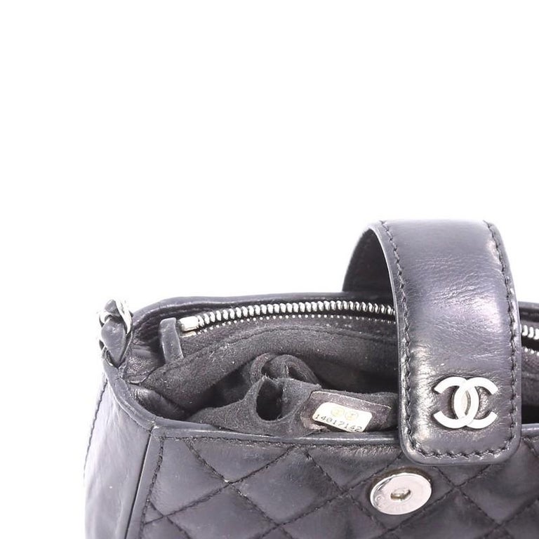 Chanel Phone Holder Crossbody Bag Quilted Lambskin