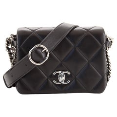 Chanel Chain Rows Flap Bag Quilted Lambskin Mini