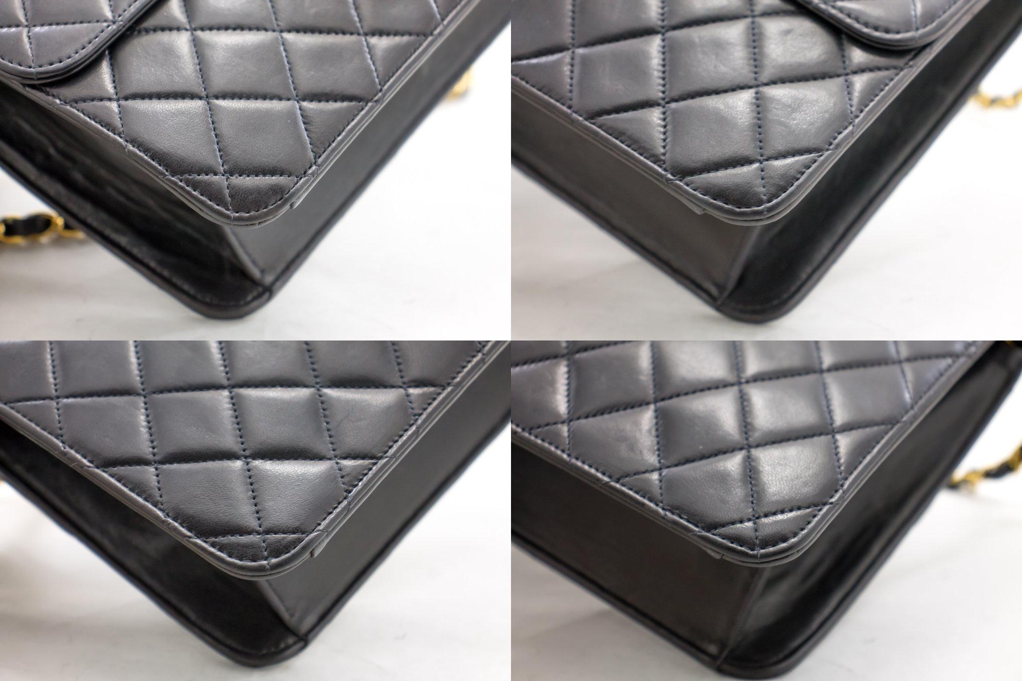 CHANEL Chain Shoulder Bag Black Clutch Flap Quilted Lambskin 1