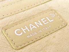 Chanel Chain Tote W/ Pouch 226196 Beige Shearling Wool Shoulder Bag