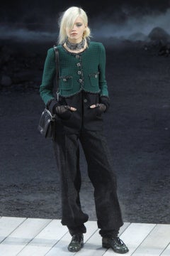 Chanel Chain Trim CC Jewel Buttons Tweed Jacket