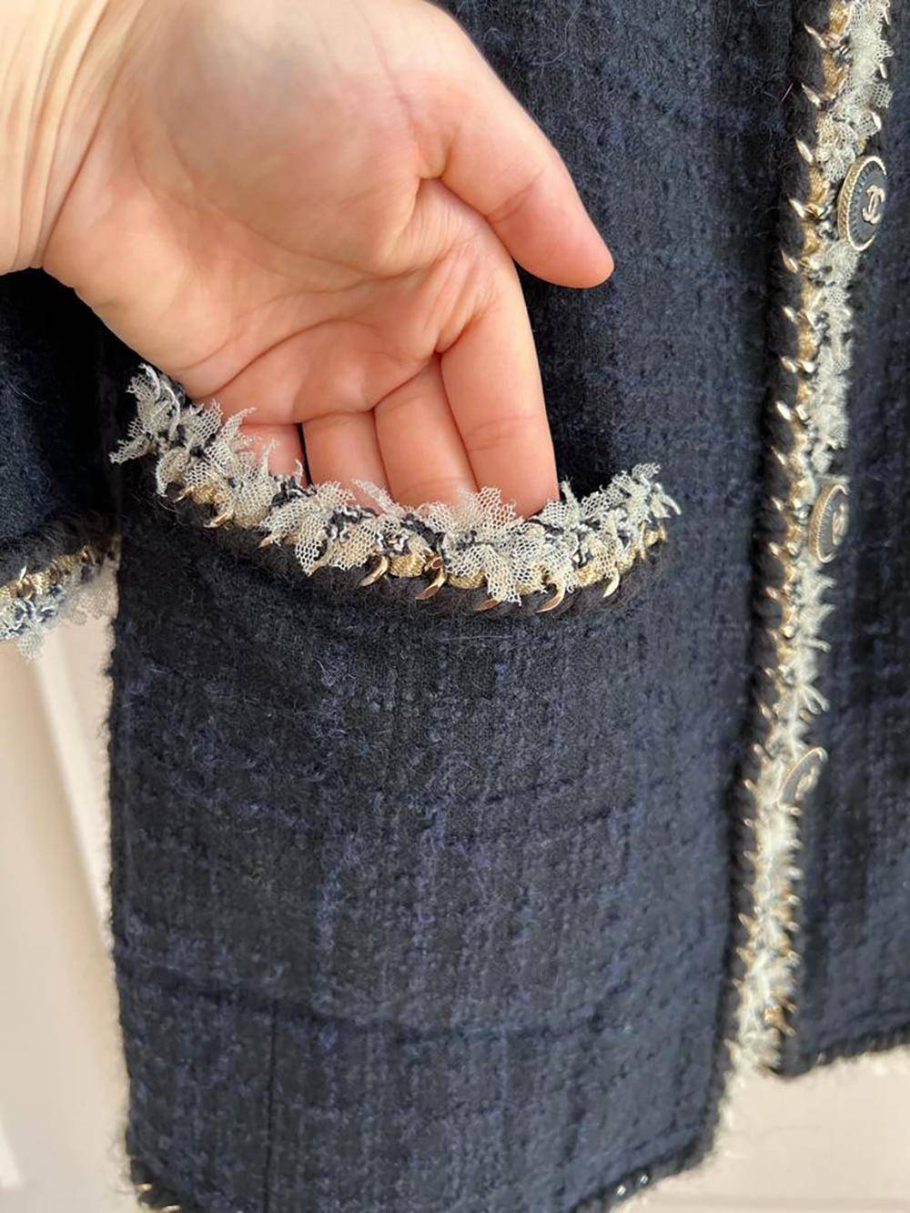Women's or Men's Chanel Chain Trim Collectors Tweed Jacket For Sale