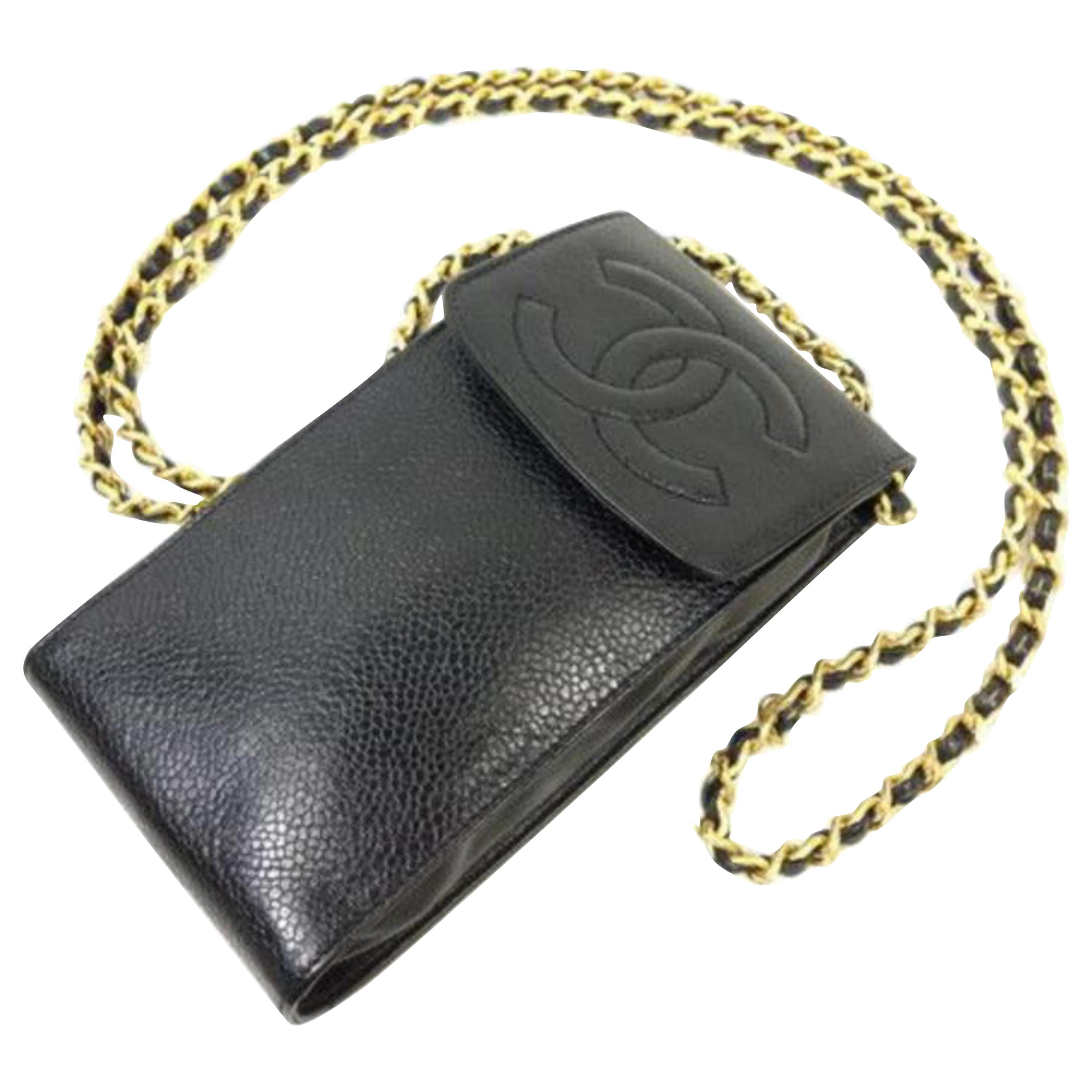 Chanel Chain (Ultra Rare) Cc Logo Caviar Mobile Phone Case Wallet On Chain228732 For Sale