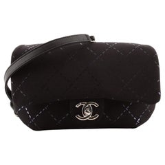 Chanel Chain Waist Pouch Printed Neoprene and Leather
