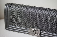 Chanel Chainmail and Leather Long Boy Clutch