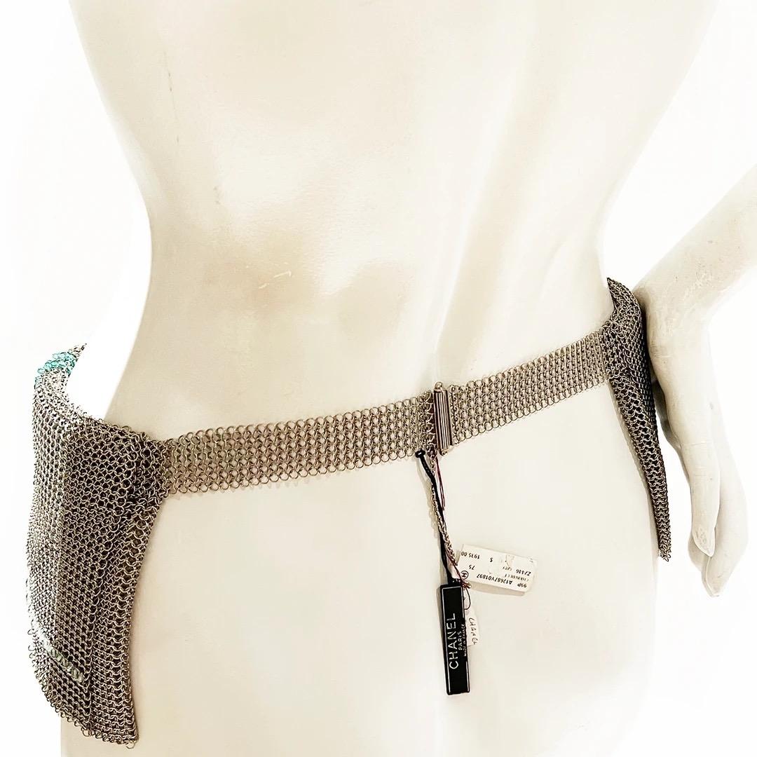 Gray Chanel Chainmail Belt Bag SS1999