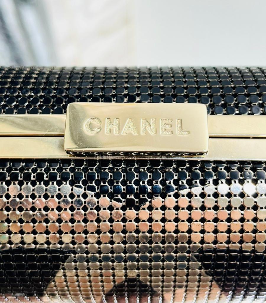 Chanel Chainmail 'CC' Logo  Hologram Minaudiere Bag For Sale 1