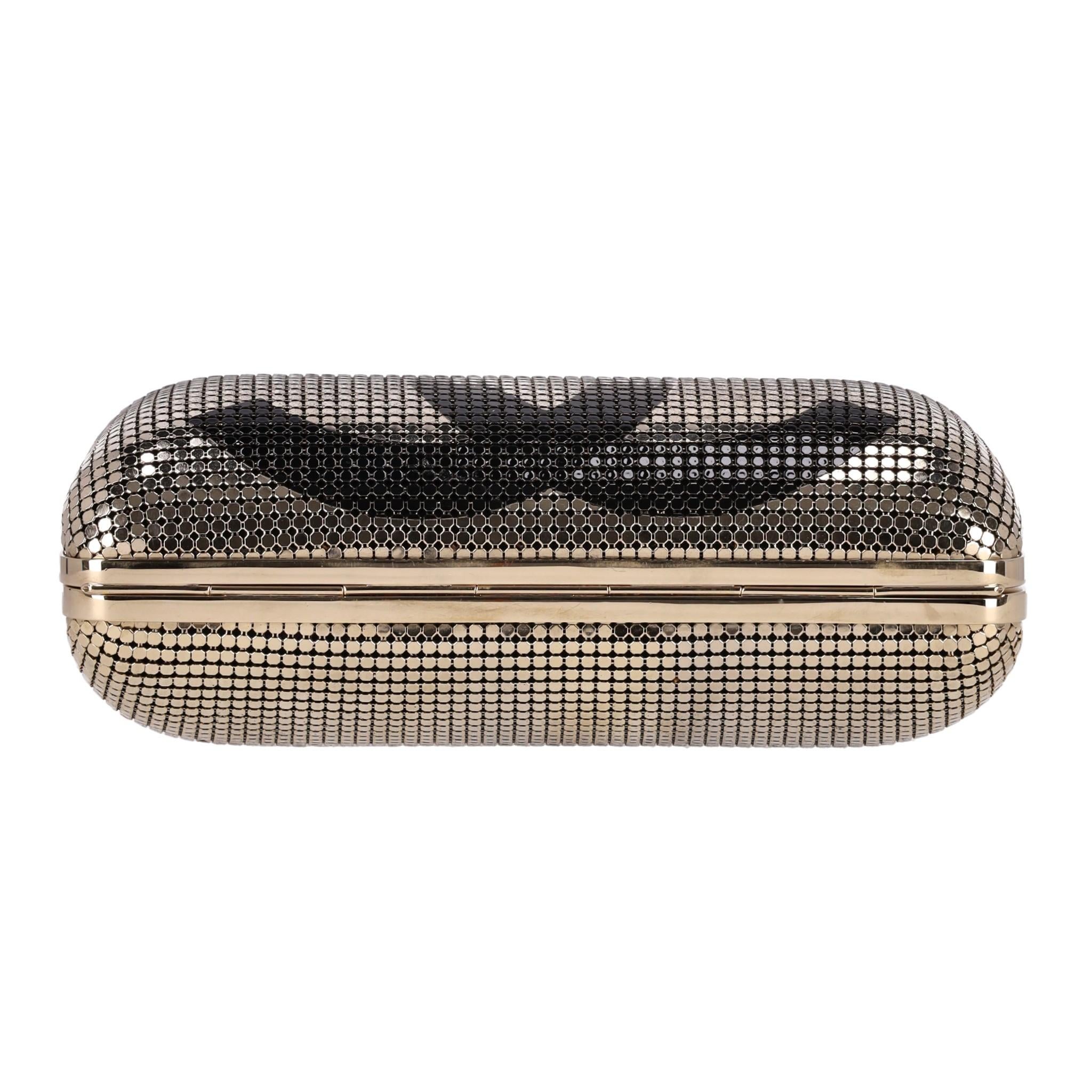 Chanel Chainmail 'CC' Logo  Hologram Minaudiere Bag For Sale 1