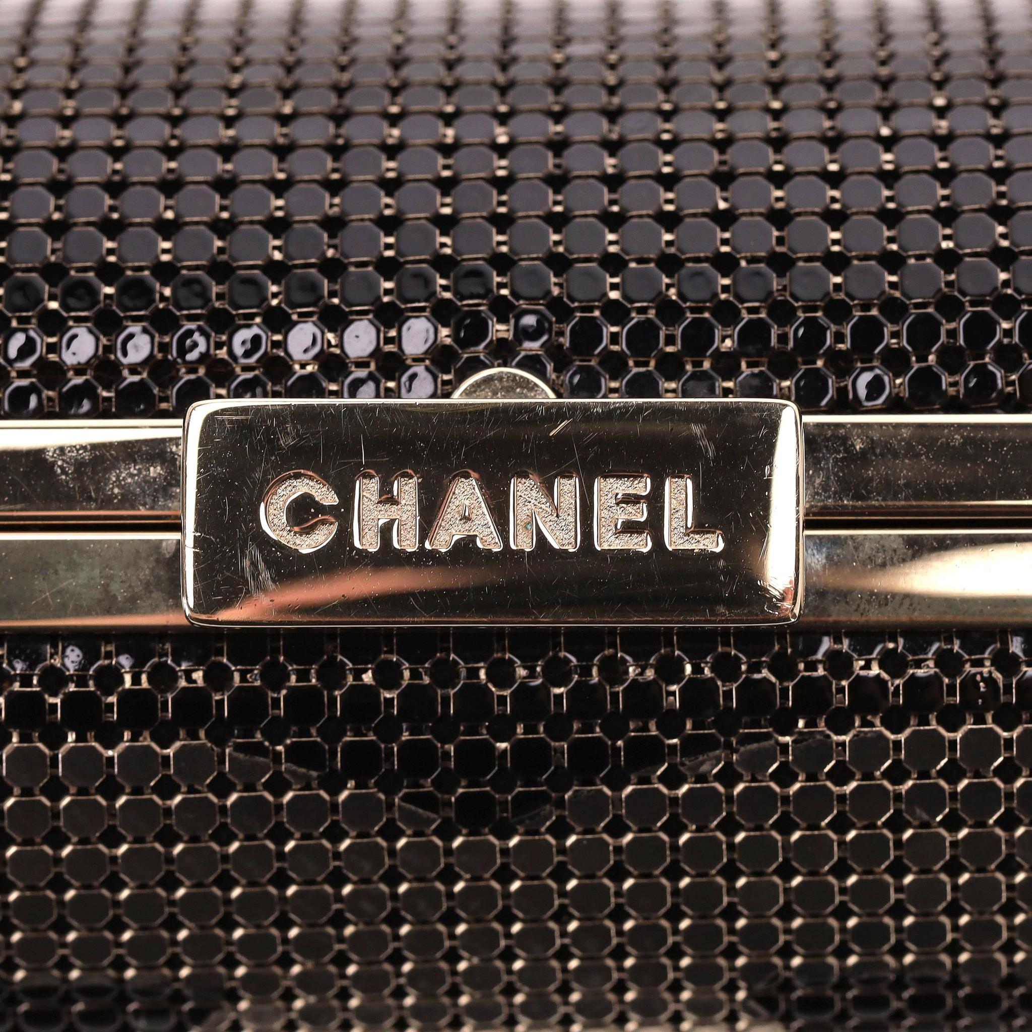 Chanel Chainmail 'CC' Logo  Hologram Minaudiere Bag For Sale 3