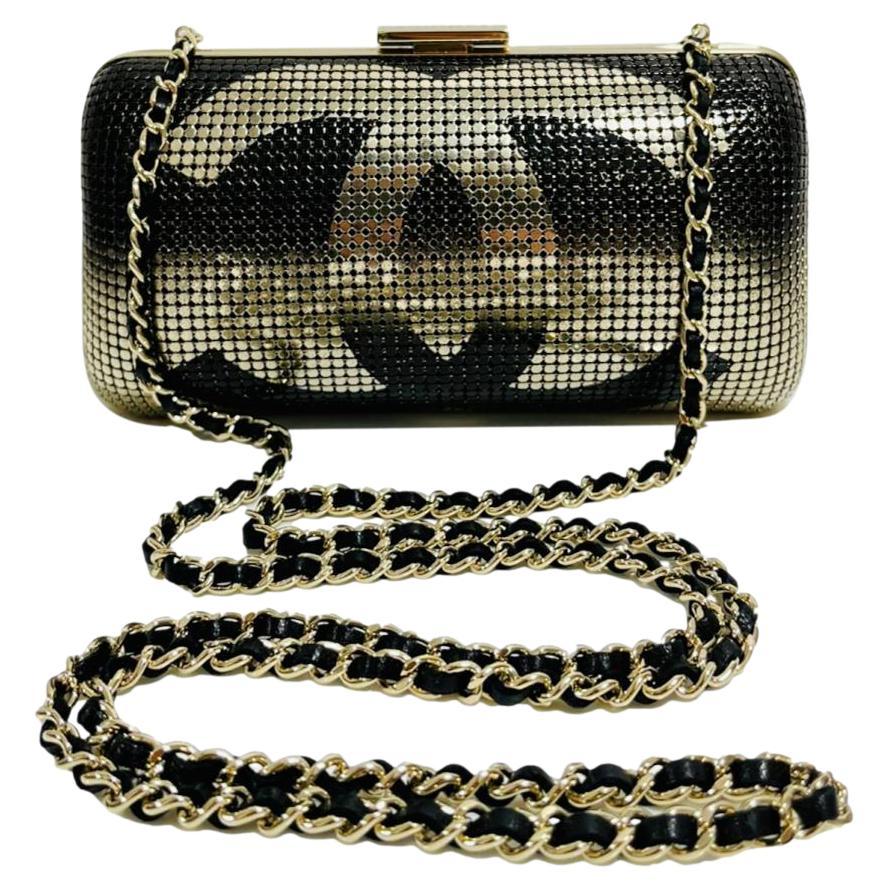 Chanel Chainmail 'CC' Logo  Hologram Minaudiere Bag For Sale