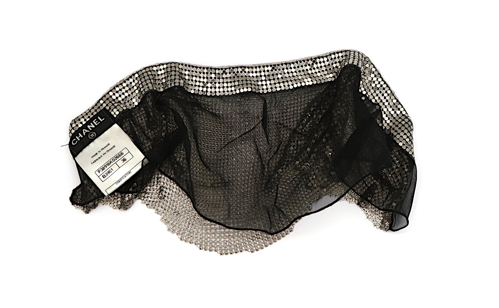 CHANEL Chainmail Collar Metal Scarf For Sale 5