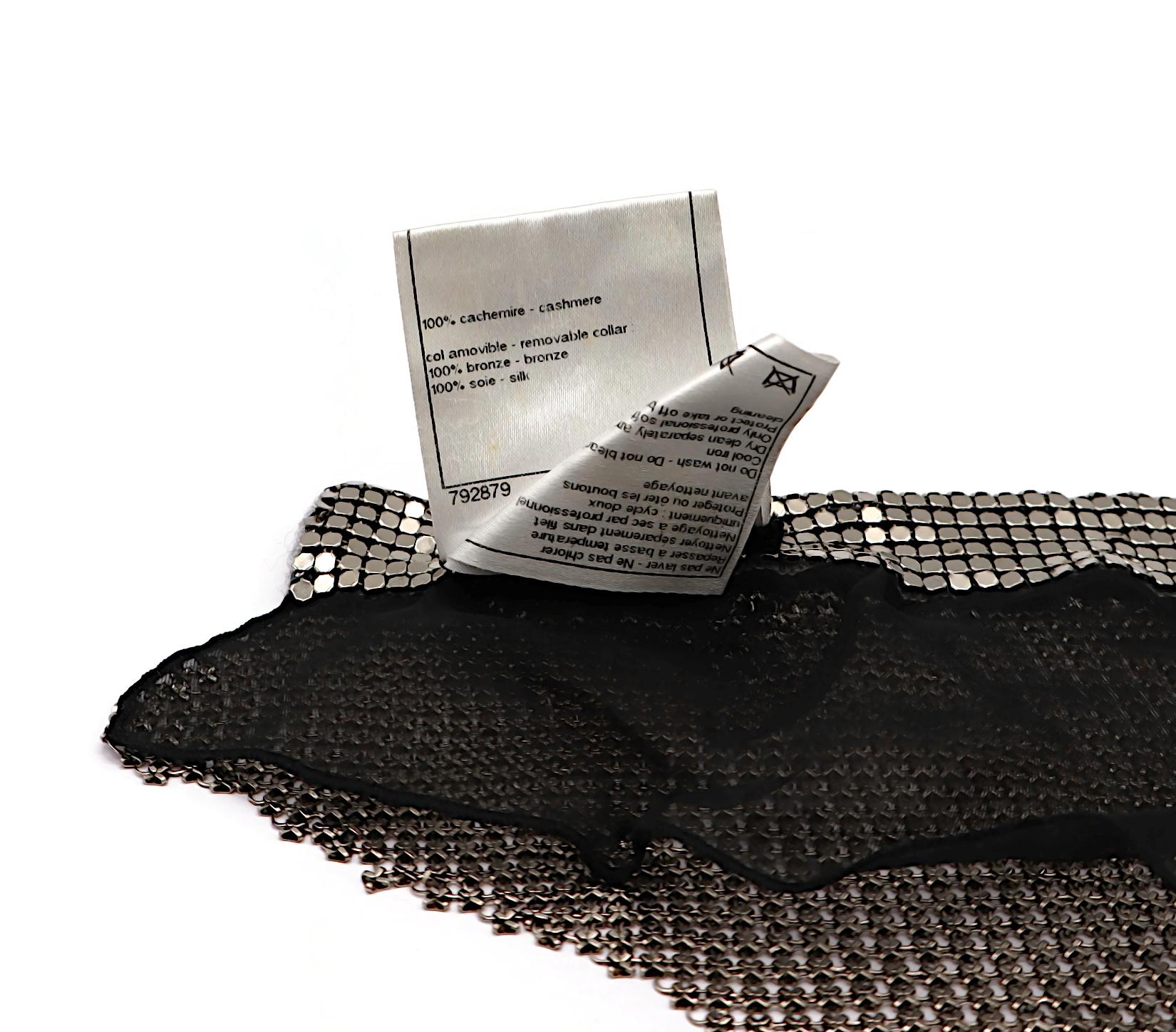 CHANEL Chainmail Collar Metal Scarf For Sale 7