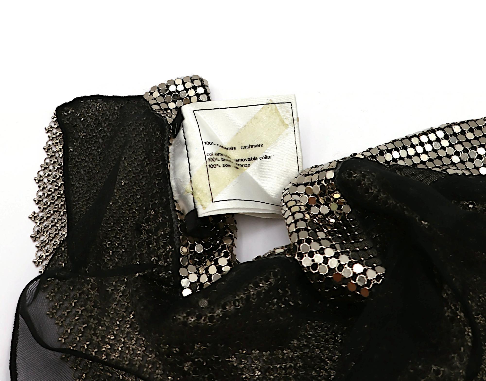 CHANEL Chainmail Collar Metal Scarf For Sale 8