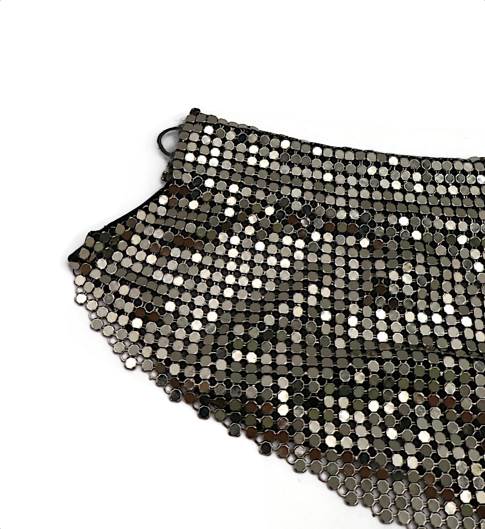 Black CHANEL Chainmail Collar Metal Scarf For Sale