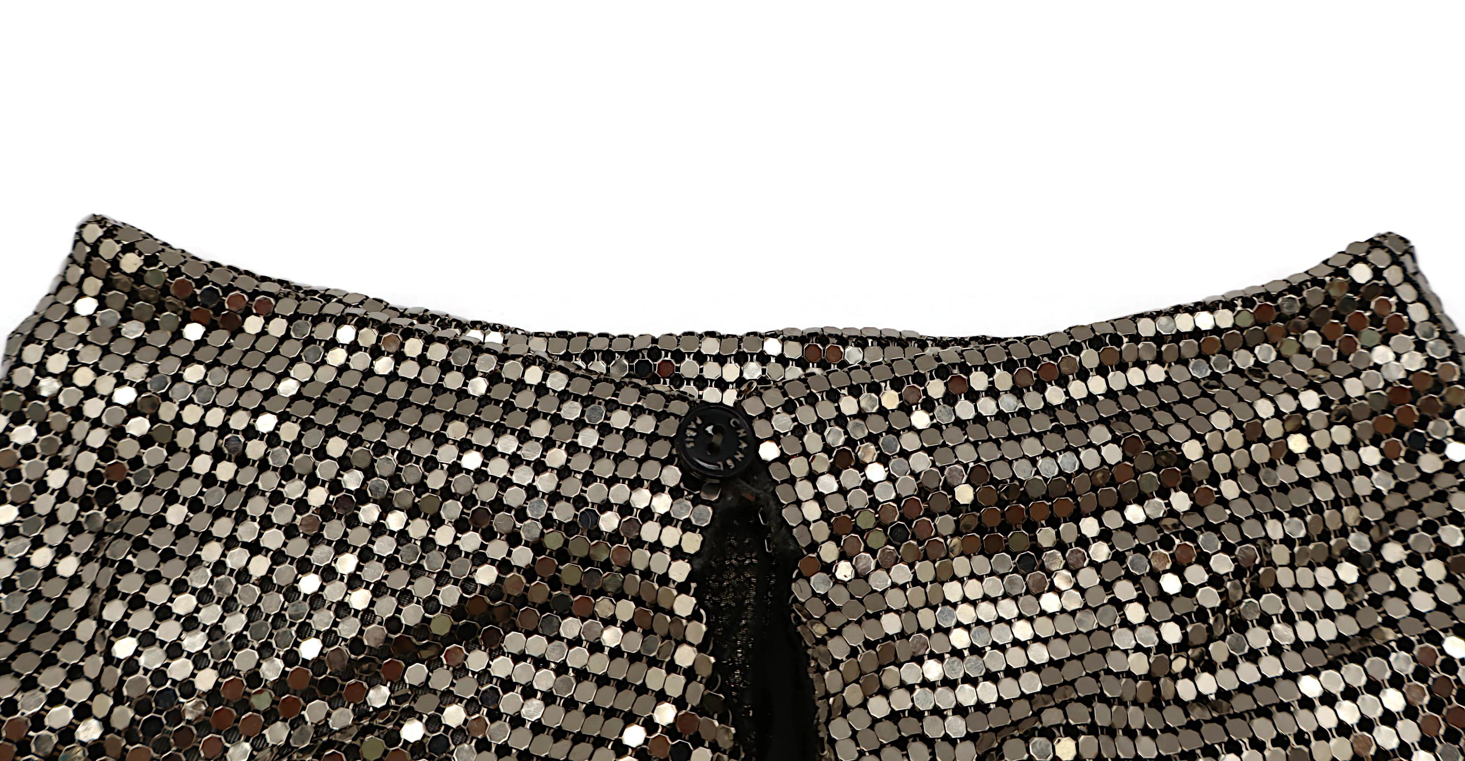 CHANEL Chainmail Collar Metal Scarf For Sale 4