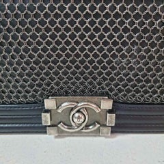 Chanel Chainmail  Leather Long Boy Clutch