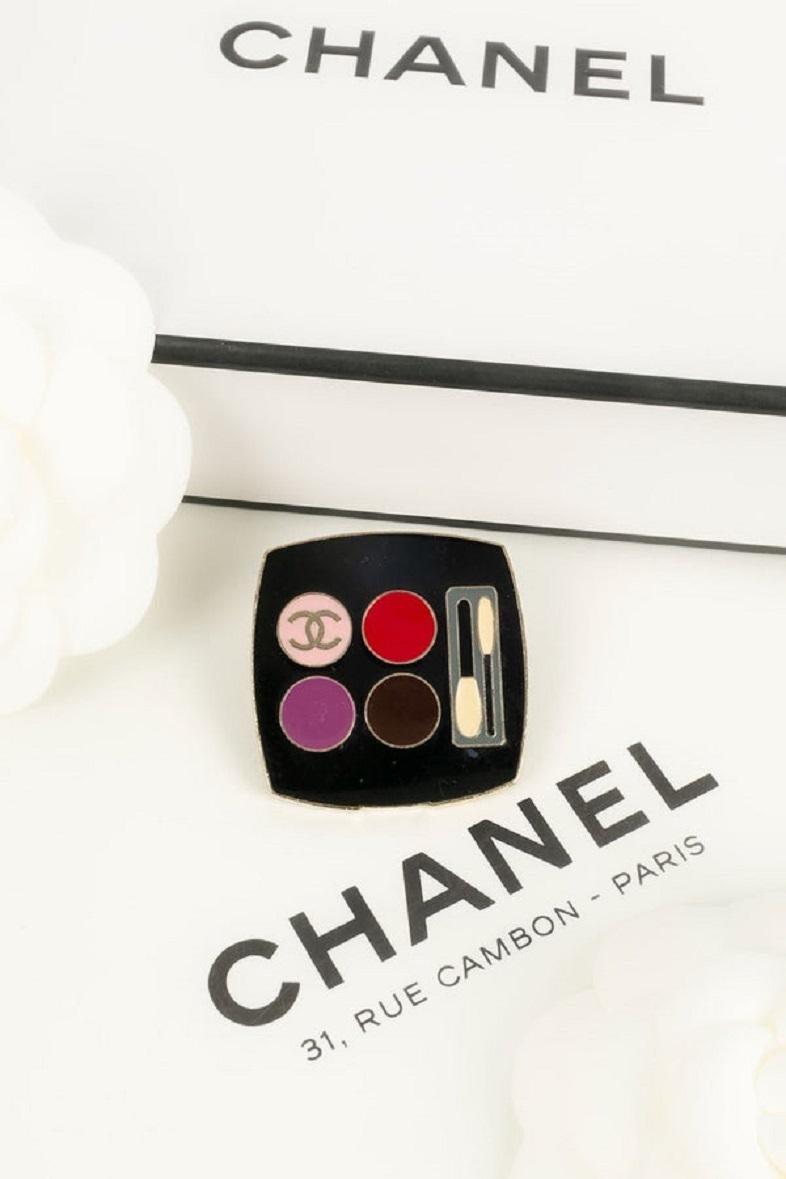 Chanel Champagne and Enamel Make Up Pins, 2004 For Sale 2