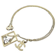Chanel Champagne Gold 07c Cc Coco 226556 Necklace