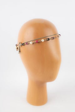 Chanel Champagne Metal Head Jewelry, 2012