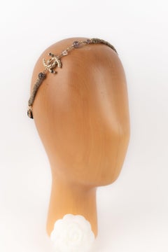 Chanel Champán Joyas de cabeza de metal