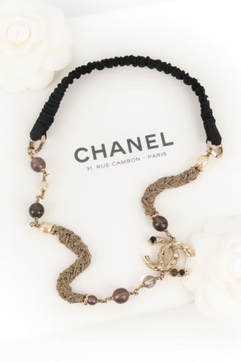 Chanel Champagne Metal Head Jewelry 3