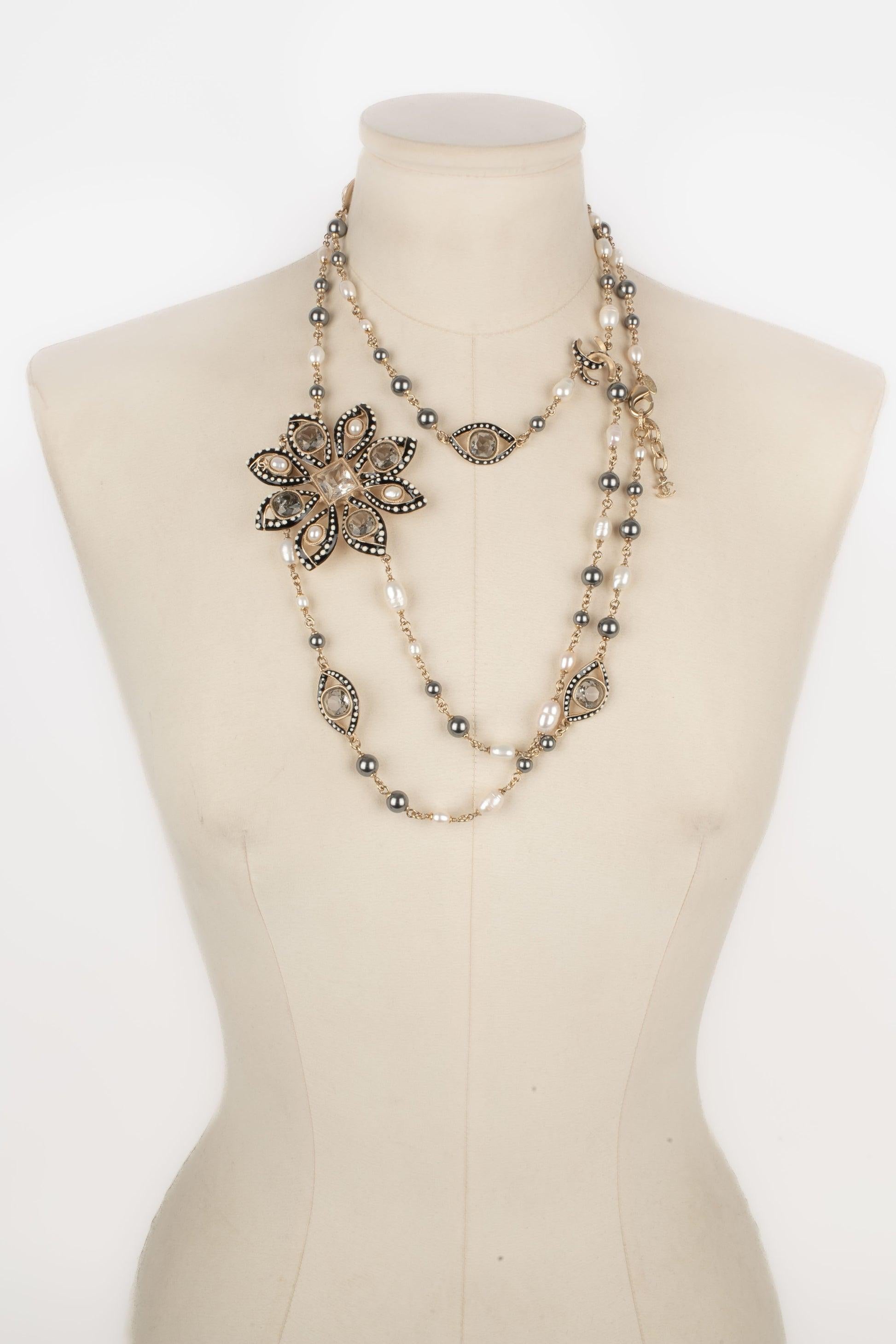 Chanel Champagne Metal Necklace, 2018 In Excellent Condition In SAINT-OUEN-SUR-SEINE, FR