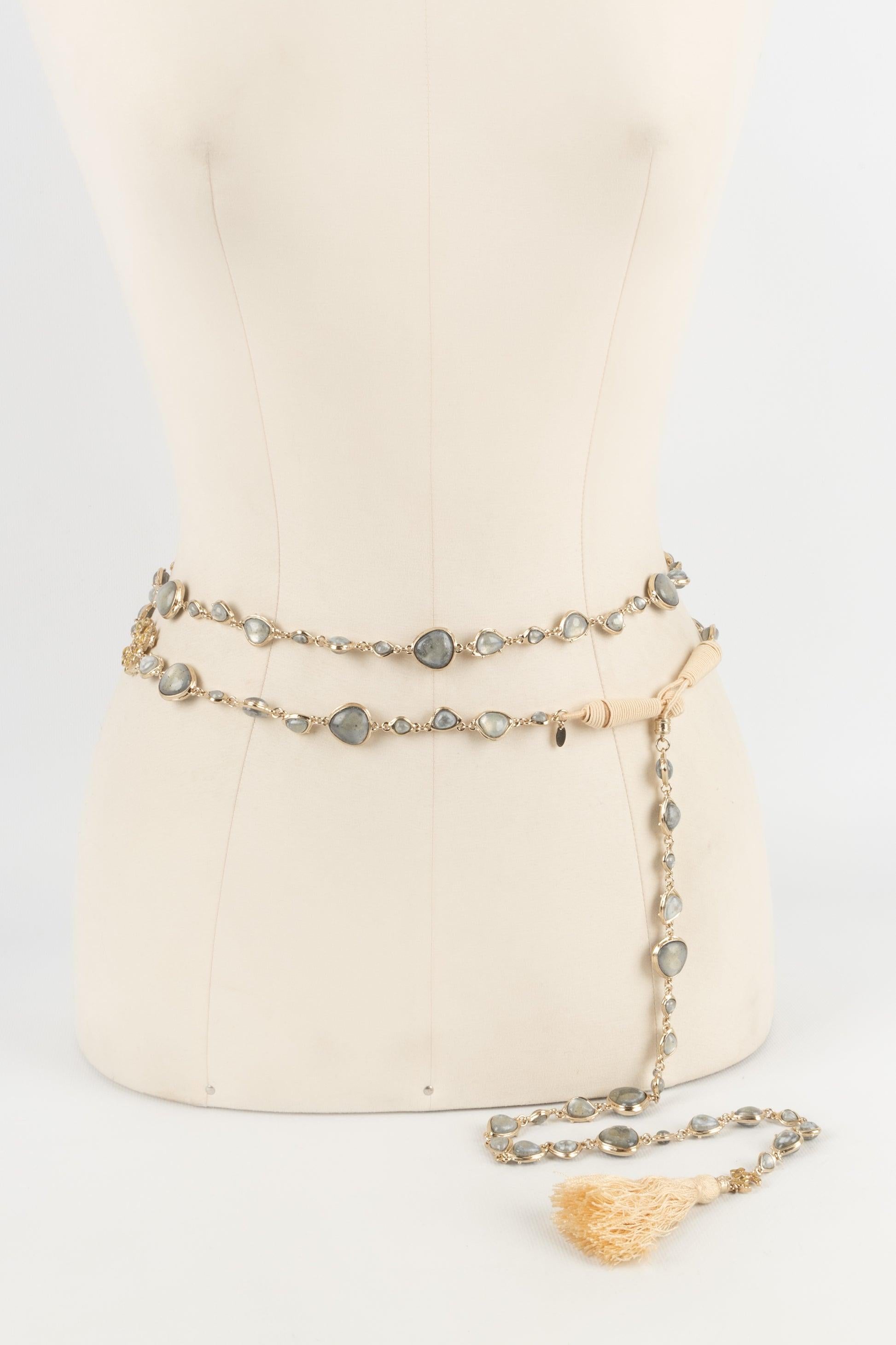 Chanel Champagne Metal Tie Necklace, 2012 1